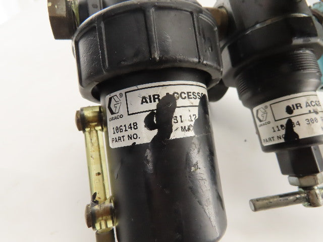 Graco 106148 1/2" NPT Airline Filter Regulator Lubricator 300PSI MAX FRL