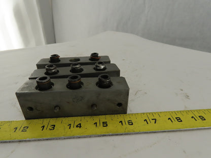 Allied Robotics MXC75EM-T-P1-031/4N Check Valve Block 1/4DSPP Lot Of 3 Parts