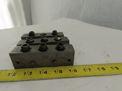 Allied Robotics MXC75EM-T-P1-031/4N Check Valve Block 1/4DSPP Lot Of 3 Parts