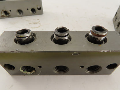 Allied Robotics MXC75EM-T-P1-031/4N Check Valve Block 1/4DSPP Lot Of 3 Parts