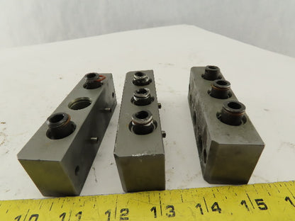 Allied Robotics MXC75EM-T-P1-031/4N Check Valve Block 1/4DSPP Lot Of 3 Parts