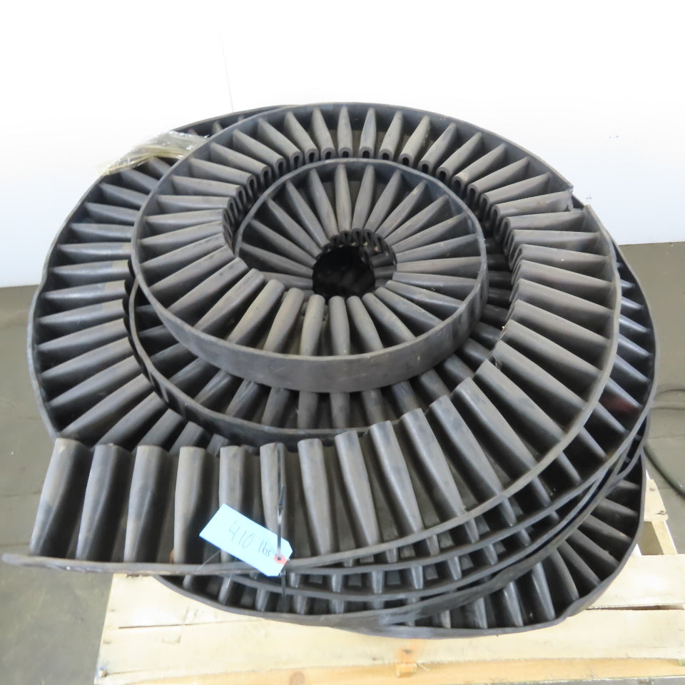 6" Tall Heavy 2 Ply Rubber S Ribbed Corrugated Conveyor Side Wall Skirting 144'