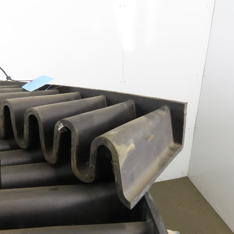 6" Tall Heavy 2 Ply Rubber S Ribbed Corrugated Conveyor Side Wall Skirting 144'