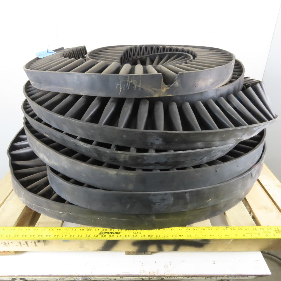 6" Tall Heavy 2 Ply Rubber S Ribbed Corrugated Conveyor Side Wall Skirting 144'