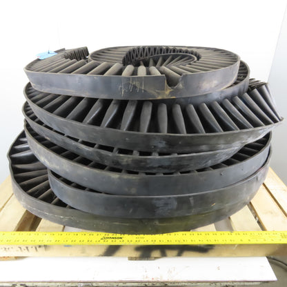 6" Tall Heavy 2 Ply Rubber S Ribbed Corrugated Conveyor Side Wall Skirting 144'
