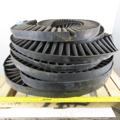 6" Tall Heavy 2 Ply Rubber S Ribbed Corrugated Conveyor Side Wall Skirting 144'