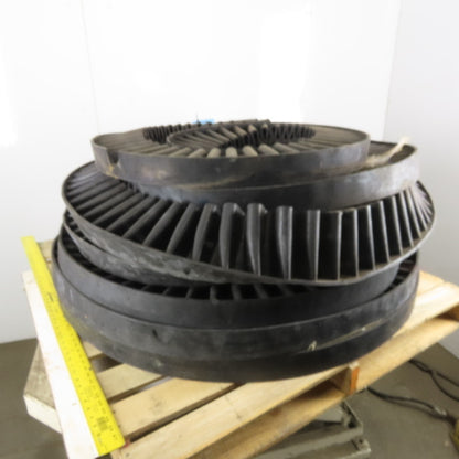 6" Tall Heavy 2 Ply Rubber S Ribbed Corrugated Conveyor Side Wall Skirting 144'