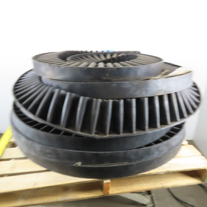 6" Tall Heavy 2 Ply Rubber S Ribbed Corrugated Conveyor Side Wall Skirting 144'