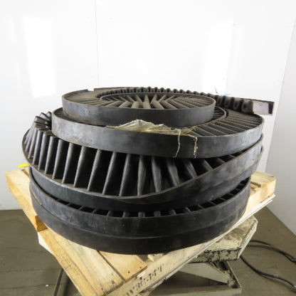 6" Tall Heavy 2 Ply Rubber S Ribbed Corrugated Conveyor Side Wall Skirting 144'