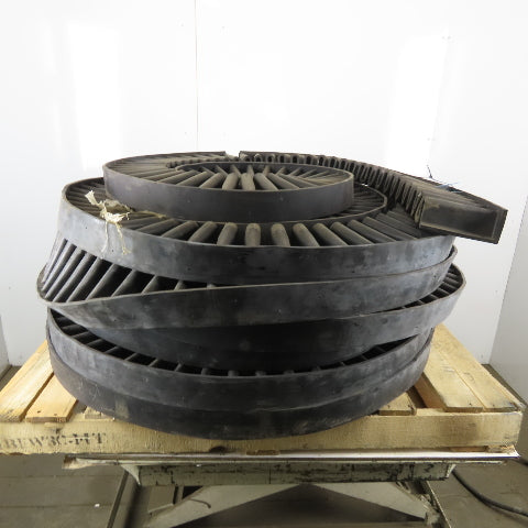 6" Tall Heavy 2 Ply Rubber S Ribbed Corrugated Conveyor Side Wall Skirting 144'