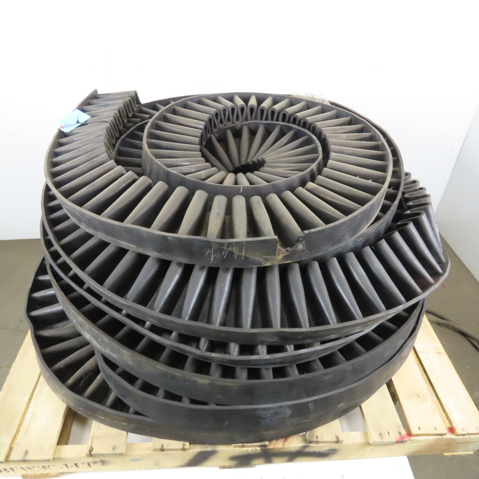 6" Tall Heavy 2 Ply Rubber S Ribbed Corrugated Conveyor Side Wall Skirting 144'