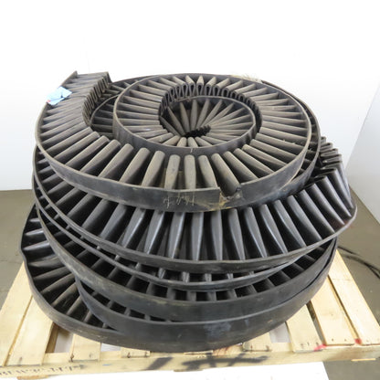 6" Tall Heavy 2 Ply Rubber S Ribbed Corrugated Conveyor Side Wall Skirting 144'