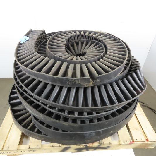 6" Tall Heavy 2 Ply Rubber S Ribbed Corrugated Conveyor Side Wall Skirting 144'