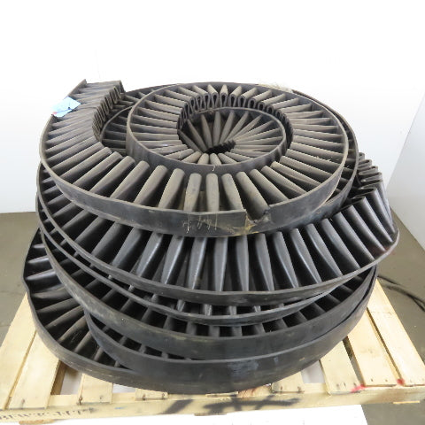 6" Tall Heavy 2 Ply Rubber S Ribbed Corrugated Conveyor Side Wall Skirting 144'
