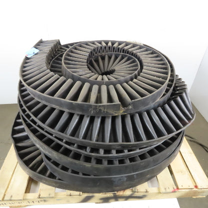 6" Tall Heavy 2 Ply Rubber S Ribbed Corrugated Conveyor Side Wall Skirting 144'