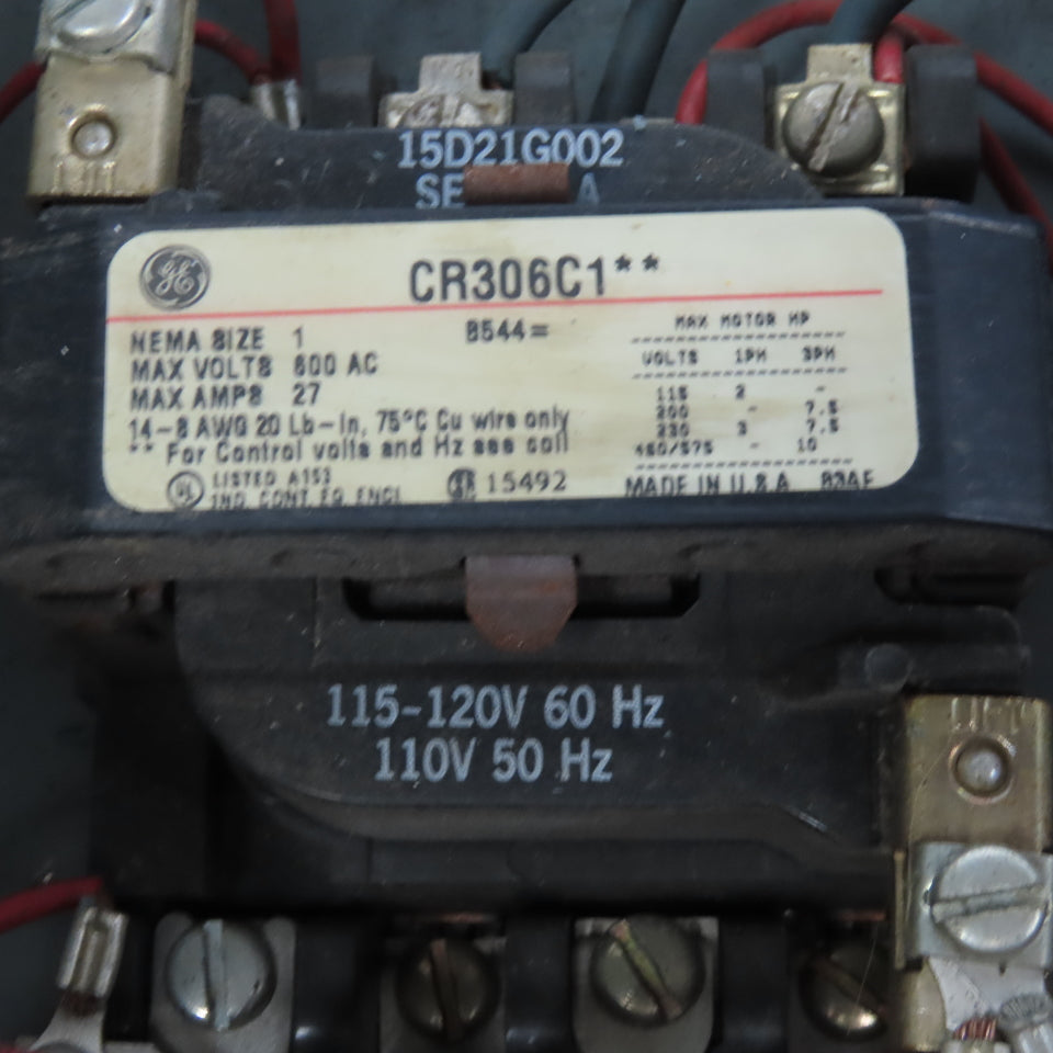 General Electric CR306C1 600V 10Hp 3Ph 3PSize 1 Combination Starter Disconnect