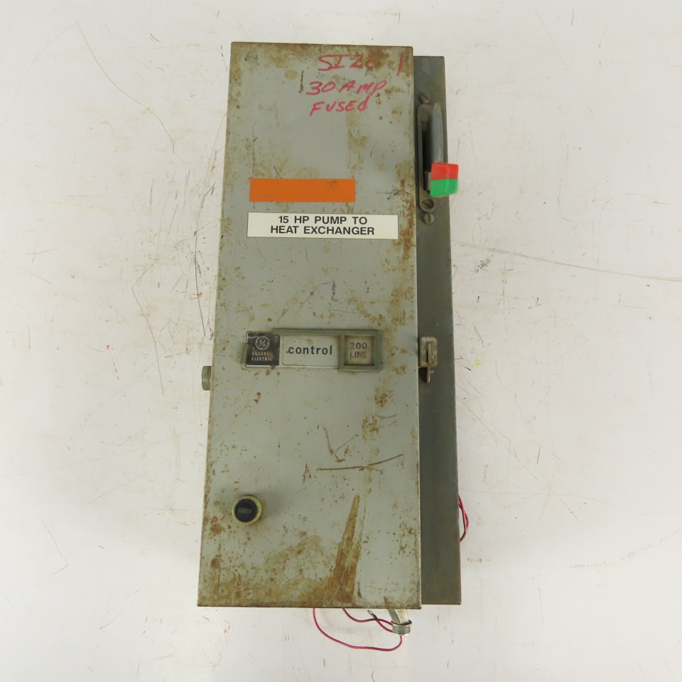 General Electric CR306C1 600V 10Hp 3Ph 3PSize 1 Combination Starter Disconnect