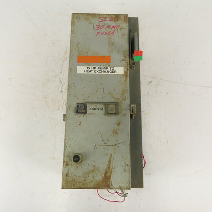 General Electric CR306C1 600V 10Hp 3Ph 3PSize 1 Combination Starter Disconnect