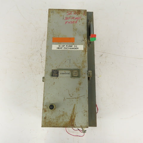 General Electric CR306C1 600V 10Hp 3Ph 3PSize 1 Combination Starter Disconnect