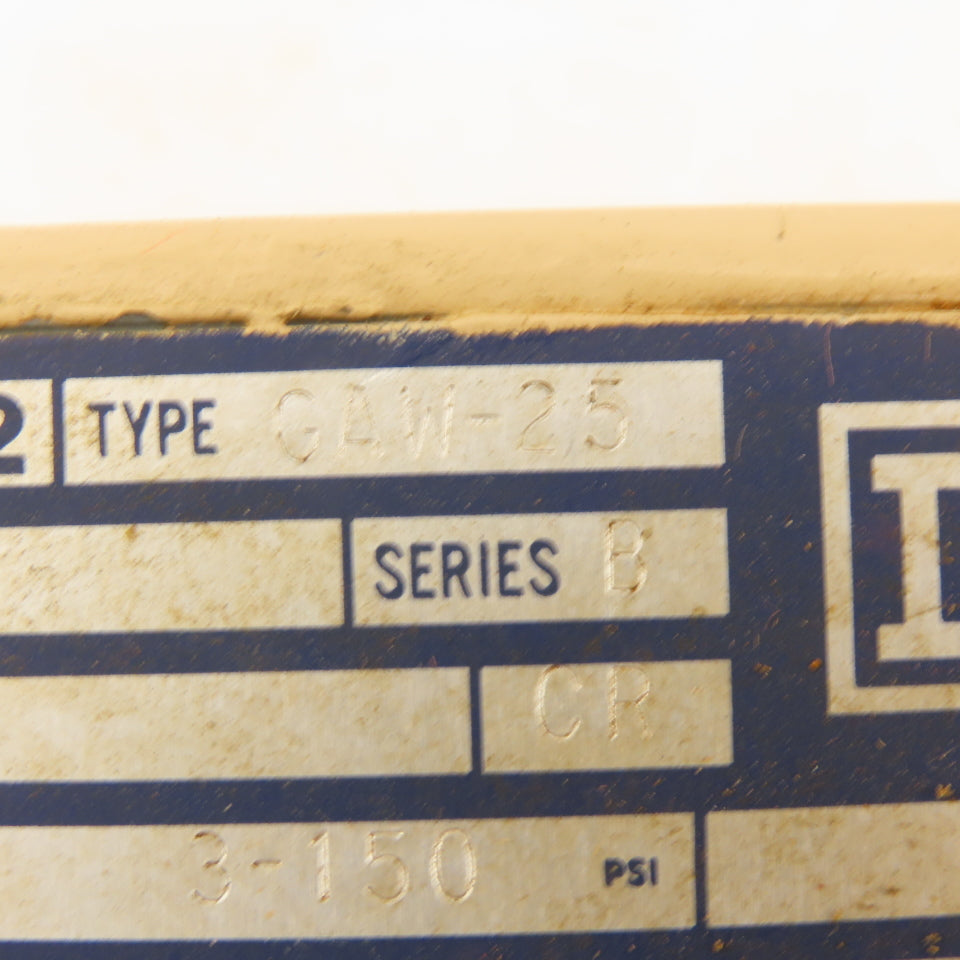 Square D Class 9012 Type GAW-25 Pressure Switch 3-150 PSI 600V