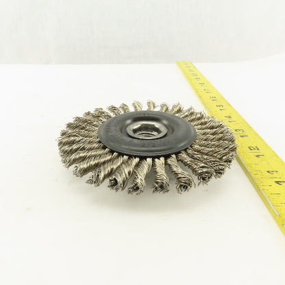 Camel Grinding Wheels 60521 4" Radial Knot Wire Wheel Brush 5/8-11 Thread Arbor