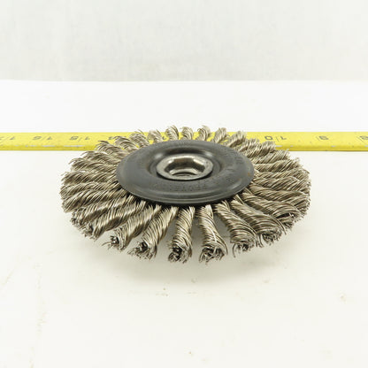 Camel Grinding Wheels 60521 4" Radial Knot Wire Wheel Brush 5/8-11 Thread Arbor