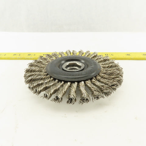 Camel Grinding Wheels 60521 4" Radial Knot Wire Wheel Brush 5/8-11 Thread Arbor