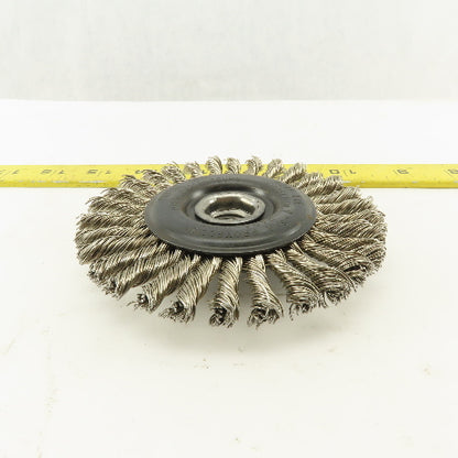 Camel Grinding Wheels 60521 4" Radial Knot Wire Wheel Brush 5/8-11 Thread Arbor