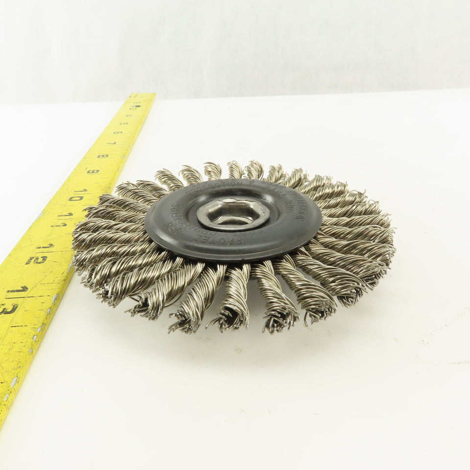Camel Grinding Wheels 60521 4" Radial Knot Wire Wheel Brush 5/8-11 Thread Arbor