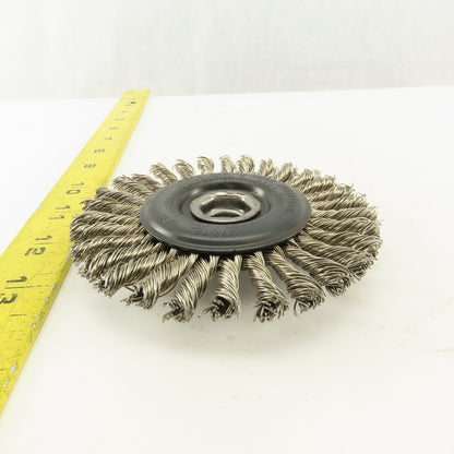 Camel Grinding Wheels 60521 4" Radial Knot Wire Wheel Brush 5/8-11 Thread Arbor