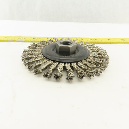 Camel Grinding Wheels 60521 4" Radial Knot Wire Wheel Brush 5/8-11 Thread Arbor