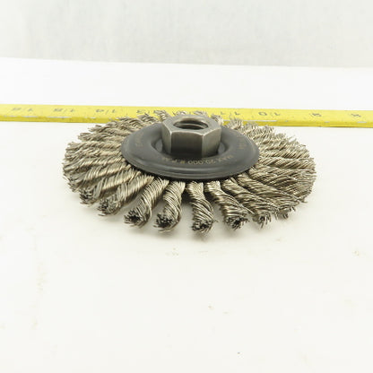 Camel Grinding Wheels 60521 4" Radial Knot Wire Wheel Brush 5/8-11 Thread Arbor