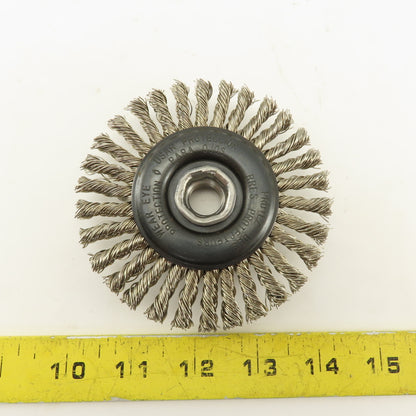 Camel Grinding Wheels 60521 4" Radial Knot Wire Wheel Brush 5/8-11 Thread Arbor