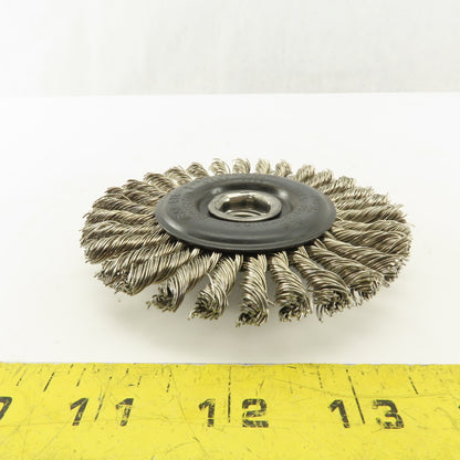 Camel Grinding Wheels 60521 4" Radial Knot Wire Wheel Brush 5/8-11 Thread Arbor