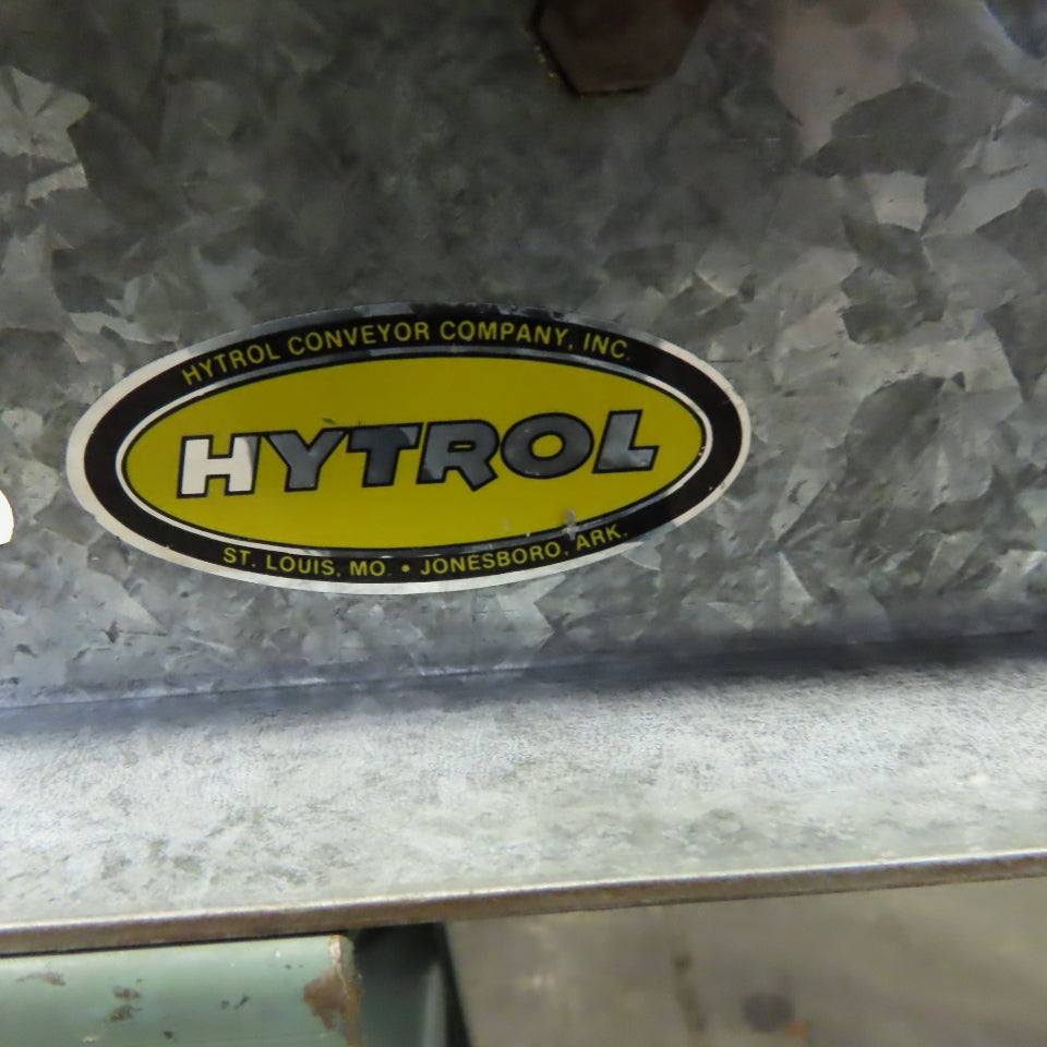 Hytrol 12-3/4" BF Gravity Decline Roller Conveyor W/ Pneumatic Stop 88"
