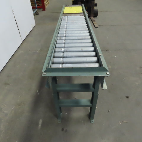 Hytrol 12-3/4" BF Gravity Decline Roller Conveyor W/ Pneumatic Stop 88"