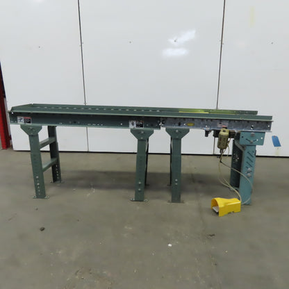 Hytrol 12-3/4" BF Gravity Decline Roller Conveyor W/ Pneumatic Stop 88"