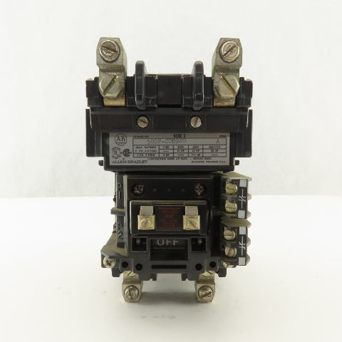 Allen Bradley 500F-COD920 600V 25Hp 2 Pole Size 2 Contactor Starter 120V Coil