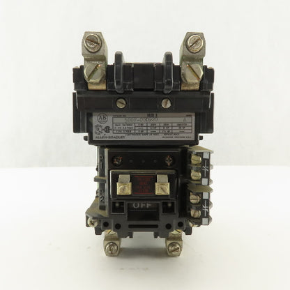Allen Bradley 500F-COD920 600V 25Hp 2 Pole Size 2 Contactor Starter 120V Coil