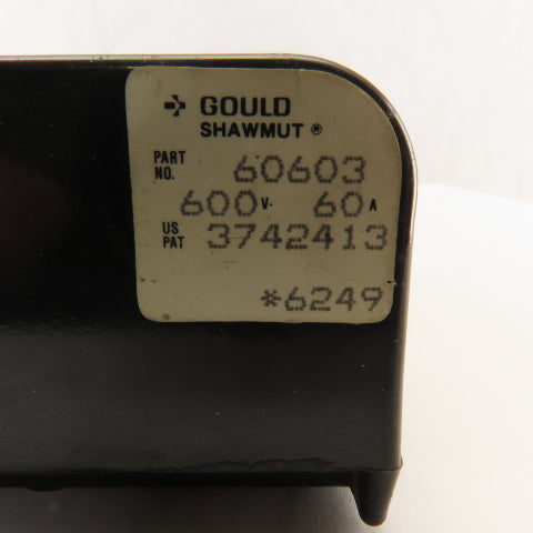 Gould Shawmut 60313 60303 3 Pole Fuse Holders 600V 30A 60A Lot Of 3