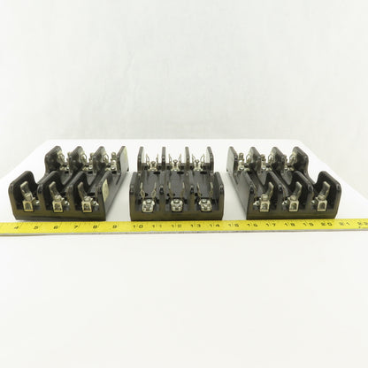 Gould Shawmut 60313 60303 3 Pole Fuse Holders 600V 30A 60A Lot Of 3