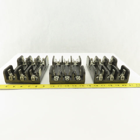 Gould Shawmut 60313 60303 3 Pole Fuse Holders 600V 30A 60A Lot Of 3