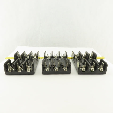 Gould Shawmut 60313 60303 3 Pole Fuse Holders 600V 30A 60A Lot Of 3
