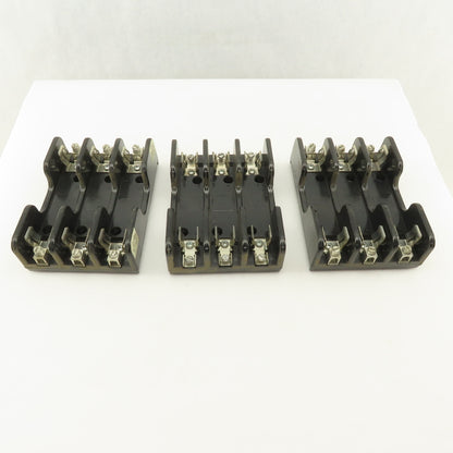 Gould Shawmut 60313 60303 3 Pole Fuse Holders 600V 30A 60A Lot Of 3