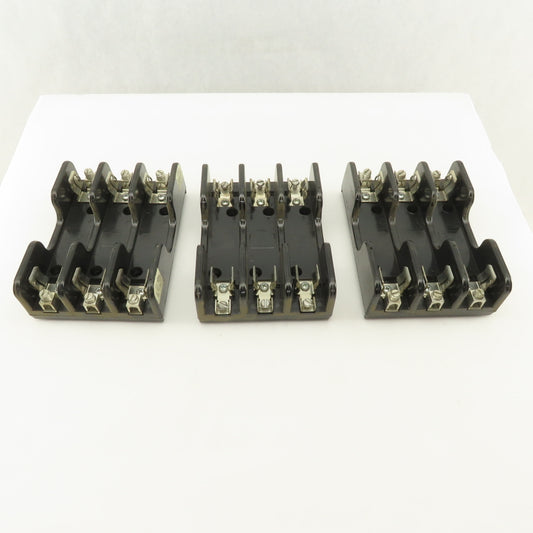 Gould Shawmut 60313 60303 3 Pole Fuse Holders 600V 30A 60A Lot Of 3