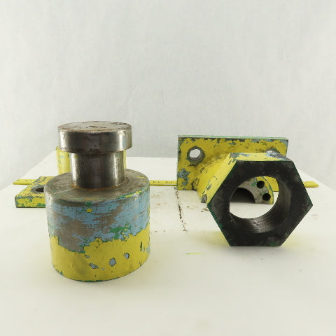 Hydraulic Cylinder Rod End Die Horn Split Coupling Nut Attachment For 3"-12 Rod