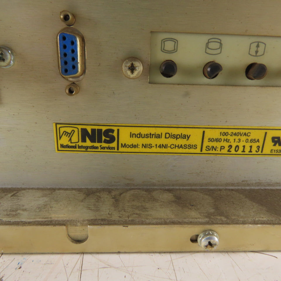 National Integration NIS-14NI-Chassis Muratec 13" Monitor HMI Computer Controls