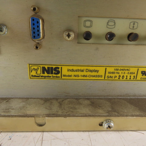 National Integration NIS-14NI-Chassis Muratec 13" Monitor HMI Computer Controls