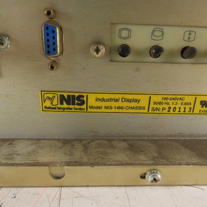 National Integration NIS-14NI-Chassis Muratec 13" Monitor HMI Computer Controls