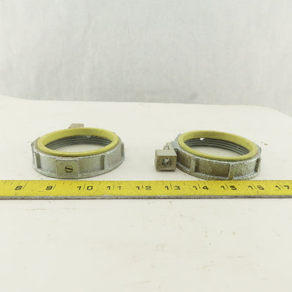 Raco 3" Insulated Ground Lug Bushing Nut Lot Of 2